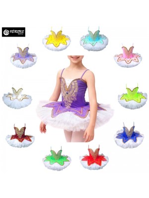 Vestito Tutù Saggio Danza Bambina Ragazza Girl 110-160 Ballet Tutu Dress DANC279